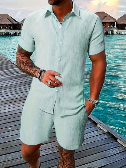 [BUY 1 GET 1 FREE] Vienna Premium Shirt & Shorts Set